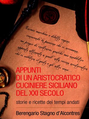 cover image of Appunti di un aristocratico cuciniere siciliano del XXI secolo